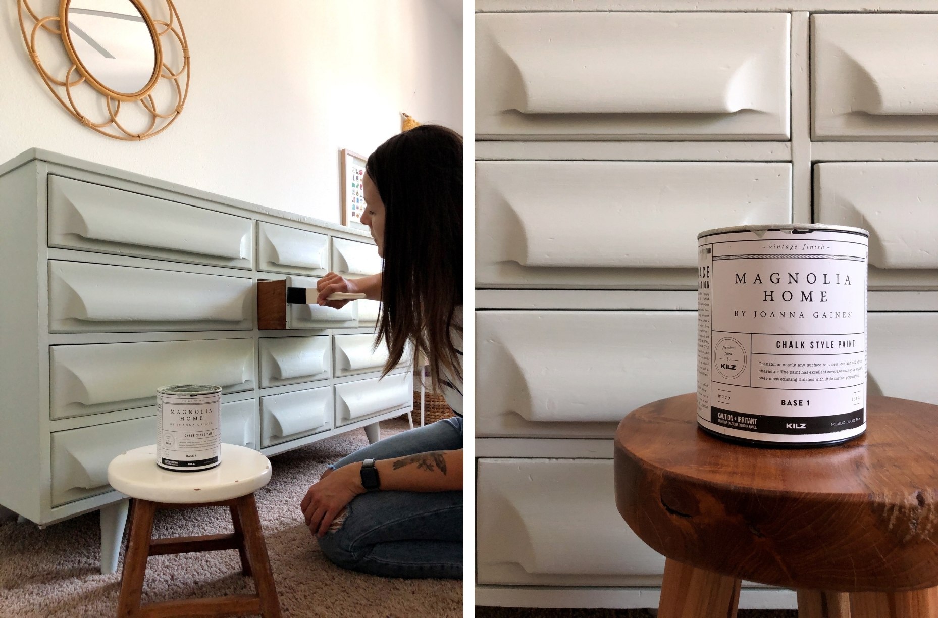 dresser painted with chalk paint