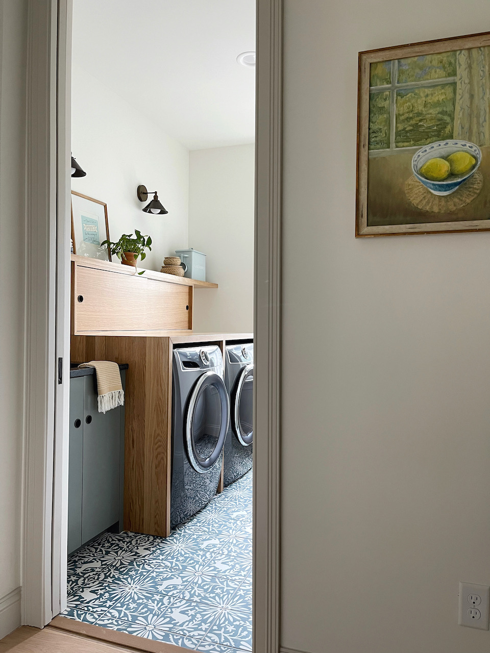 new construction laundry room cabinetry